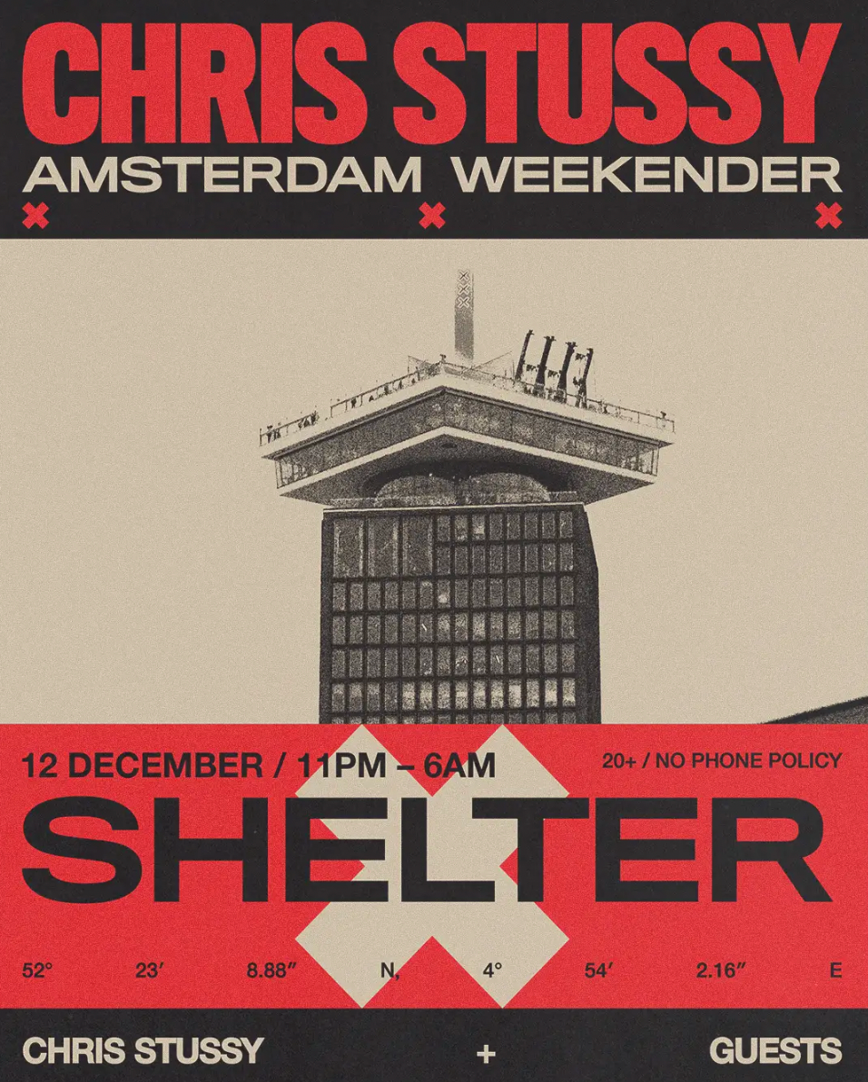 Chris Stussy Tickets – Shelter Amsterdam – 12 december