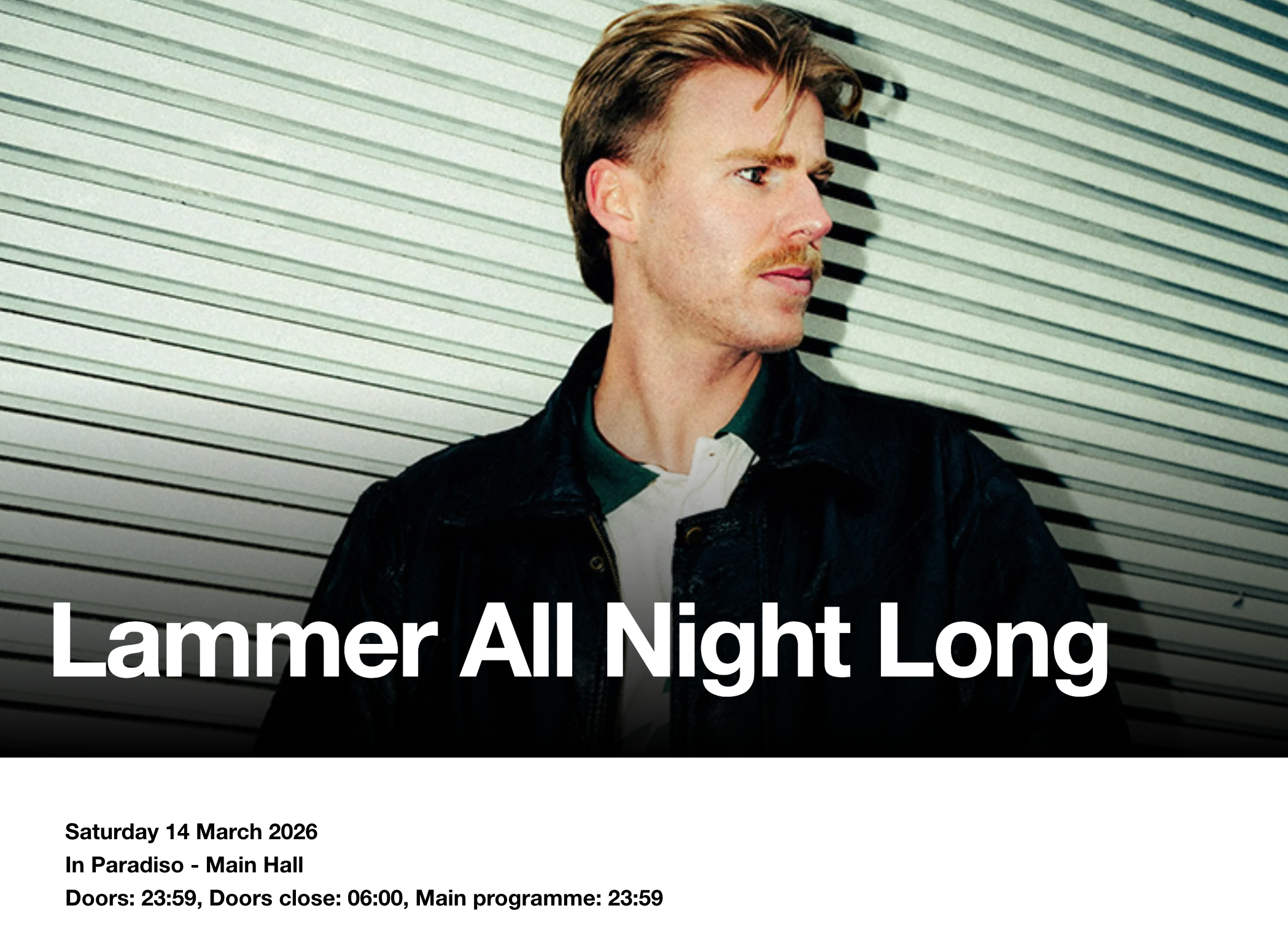 Lammer all Night Long - Paradiso 14 maart 2026